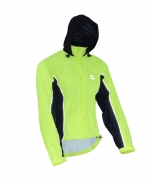 Cyklo bunda Primary reflexní žlutá s kapucí